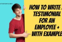 how to write a testimonial for an employee with example