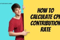 how to calculate cpf contribution rate