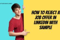 how to reject a job offer in linkedin with sample