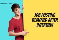Job Posting Removed After Interview