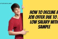 How to Decline a Job Offer due to a Low Salary With Sample