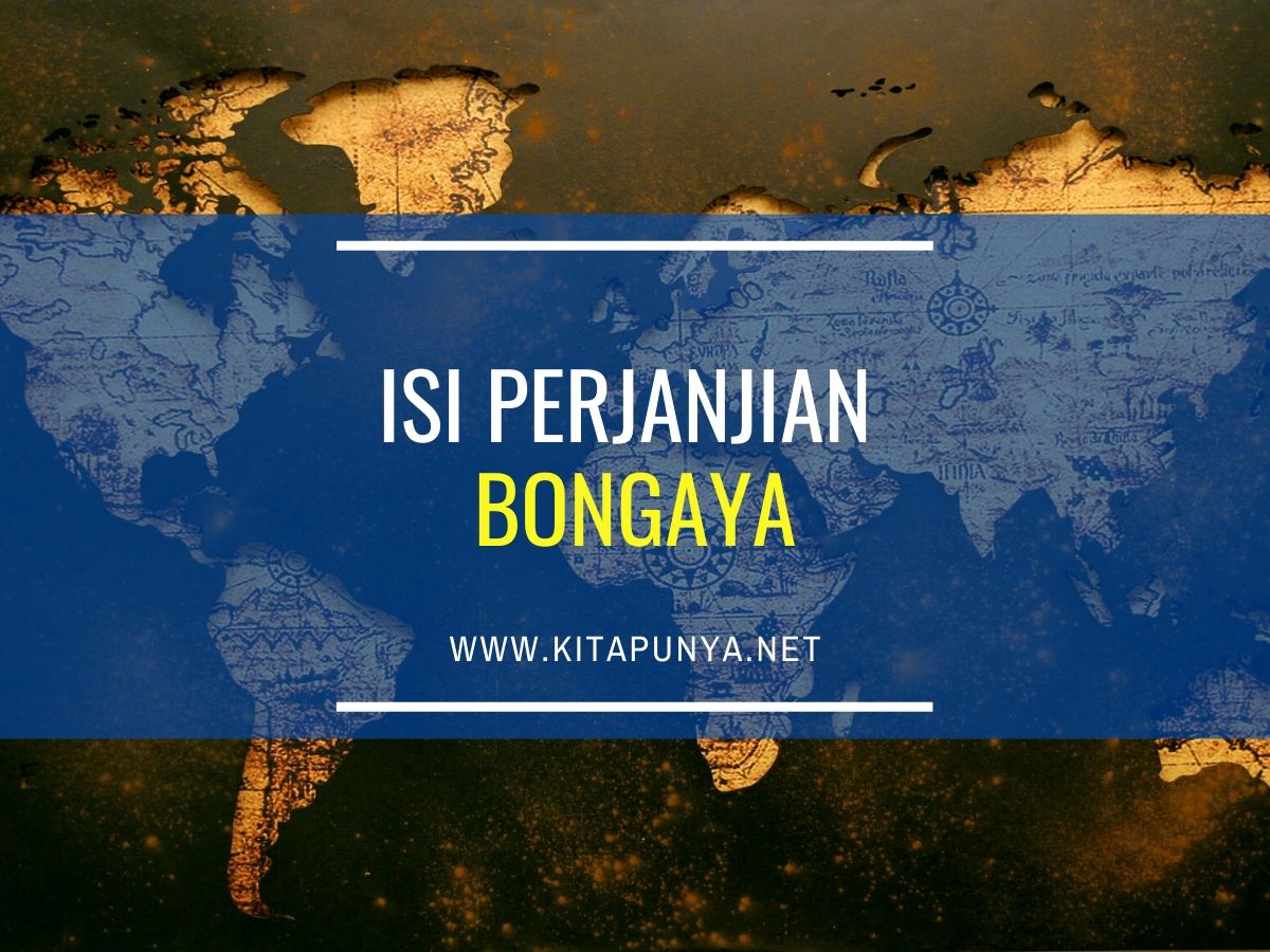 isi perjanjian bongaya