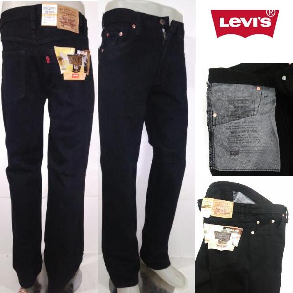 Jual Celana  Jeans Pria  Reguler Hitam  Size 29 38 