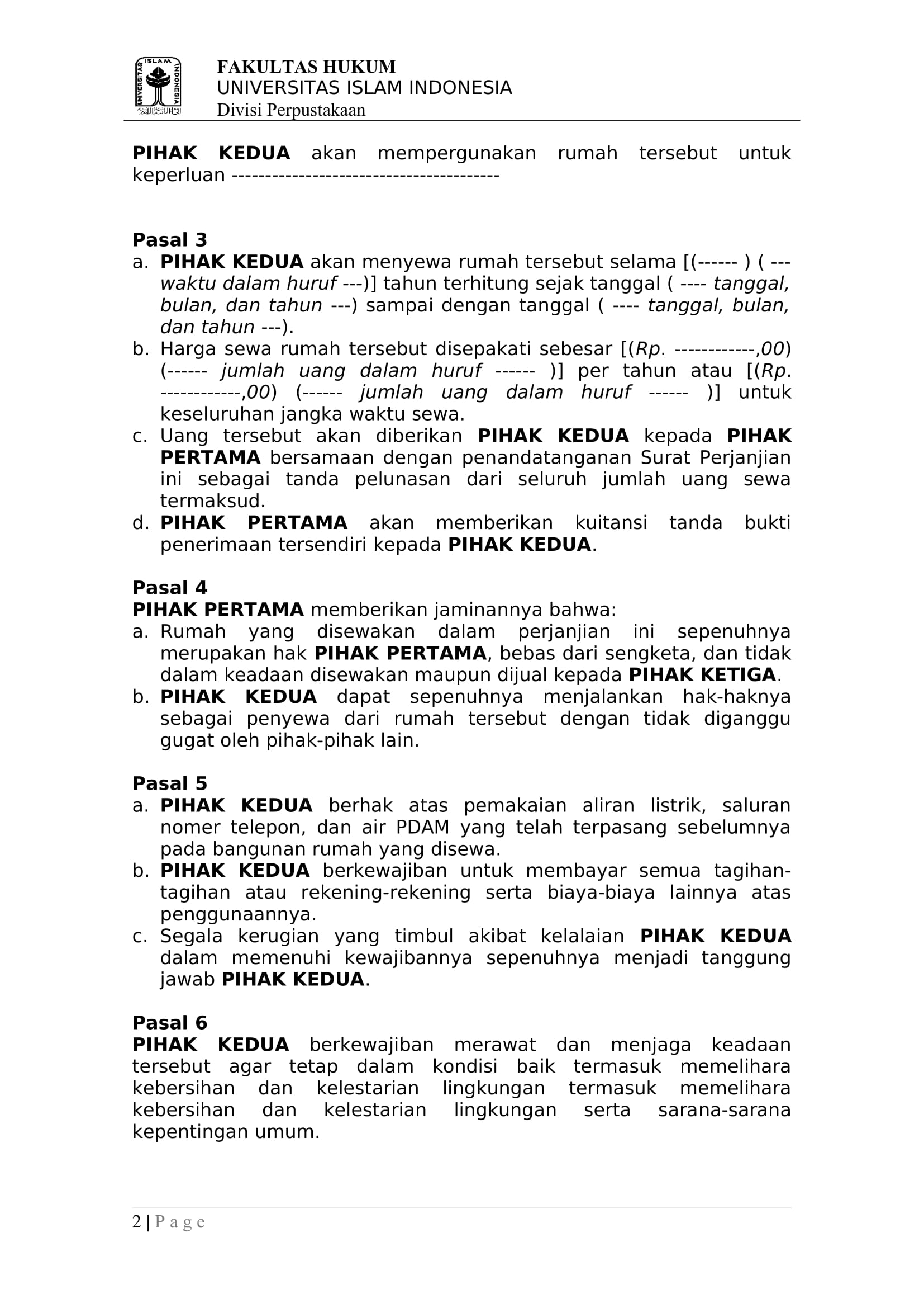 Download Mou Gadai Kontrak Rumah Doc. Download Mou Gadai