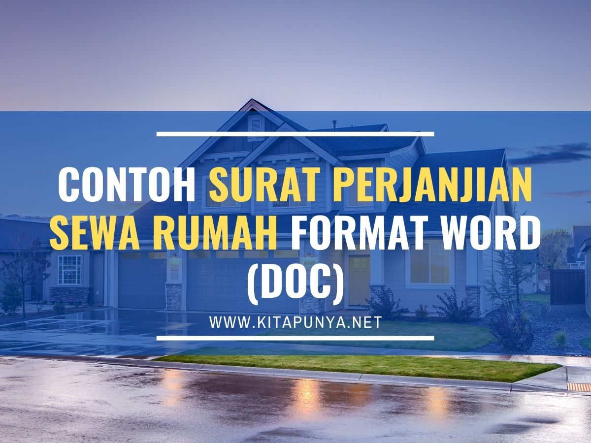 contoh surat perjanjian sewa rumah