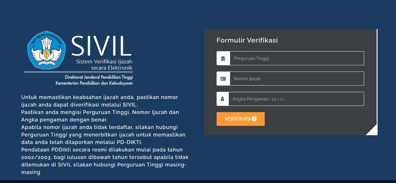 cara cek ijazah dikti